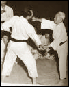 Funakoshi demonstrating Awase-zuki